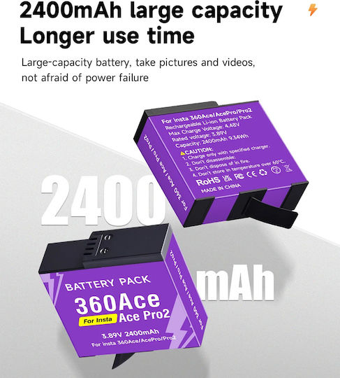 Baterie Li-ion Insta360 Ace Ace Pro Pro 2 2400mAh 3.89V A-c-p