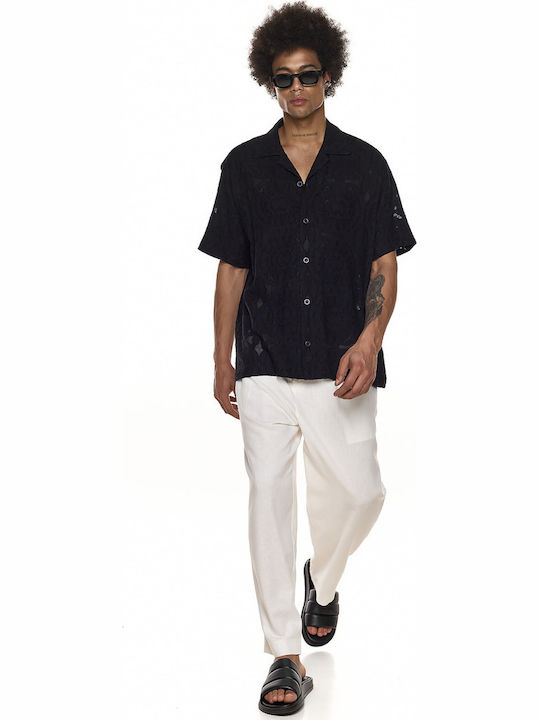 Short Sleeve Shirt In Regular Fit Black