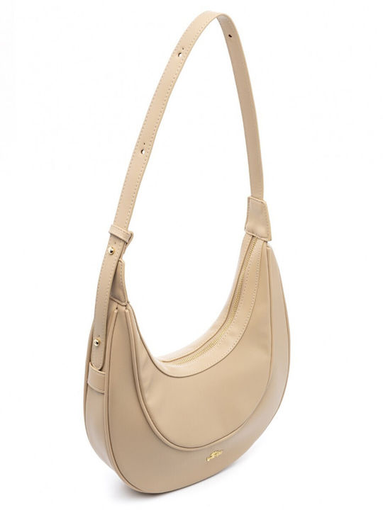 Damentasche Schulter Beige