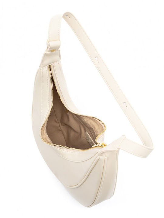 Damen Schultertasche Creme