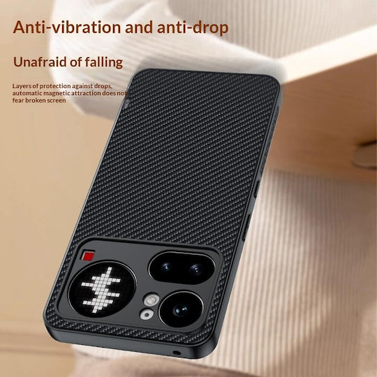Carbon Fiber Rückseite Kunststoff Schwarz (Nichts Phone (4a) Pro)