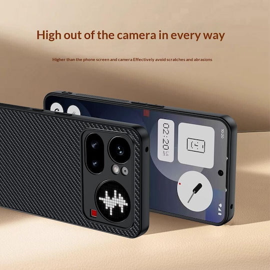 Carbon Fiber Rückseite Kunststoff Schwarz (Nichts Phone (4a) Pro)