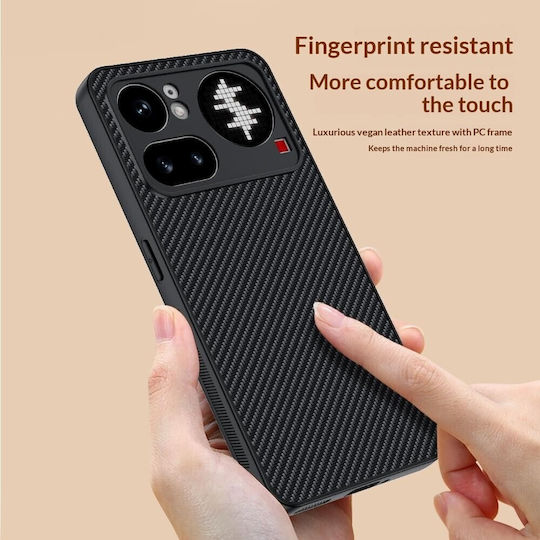 Carbon Fiber Rückseite Kunststoff Schwarz (Nichts Phone (4a) Pro)