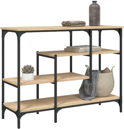 Console Table Wood & Metal Sonoma Δρυς L100xW35xH75cm