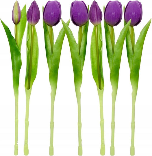 Blumenstrauß aus lila Tulpen 31cm 7 Stück Saska Garden