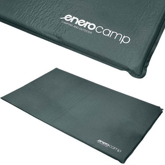 Enero Αυτοφούσκωτο Διπλό Υπόστρωμα Camping 192x132cm Πάχους 3cm Πράσινο