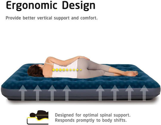 Jilong Inflatable Sleeping Mattress Single 191x99x22cm Blue