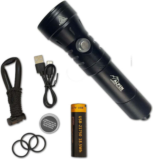 Alpin Rechargeable Diving Head LED Light with 2000lm Brightness for Depths up to 300m