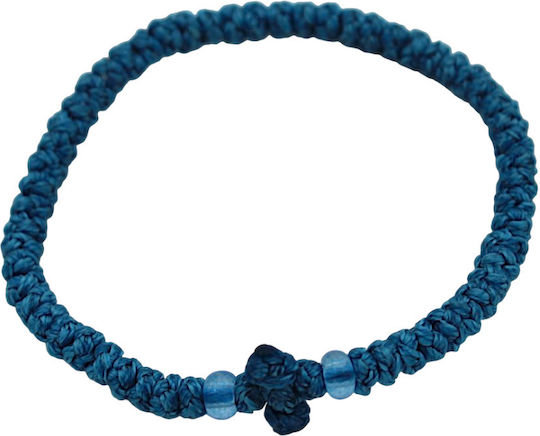 Prayer Beads Light Blue Fine Light Blue Bead Cross 1mon24