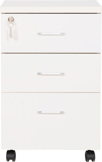 HomeMarkt Desktop Drawer with Lock White