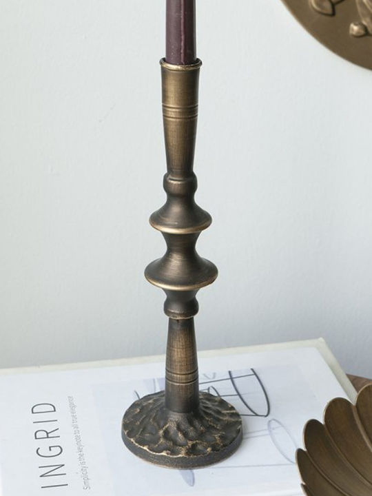 Artekko Metal Candle Holder in Black Colour 9x28.5x9cm