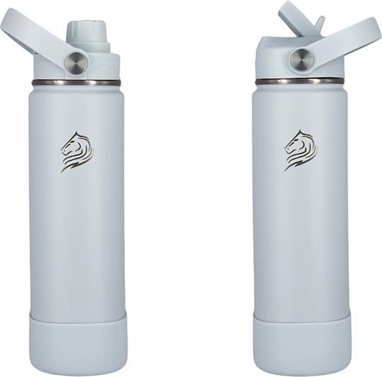 Cool'NMore Бутилка Термос Неръждаема Стомана BPA Free 500ml Неръждаема със Сламка Дръжка Примка и Мундщук