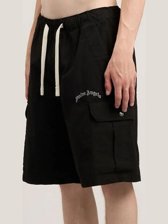 Palm Angels Herren Shorts Cargo Schwarz Off-White