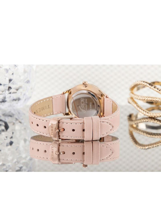 Timex Womens Watch 33mm Battery with Pink Leather Strap