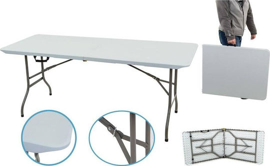 Heinner Garten- und Terrassentisch Verpflegung Zusammenklappbar 180x70x74 Weiß Heinner Garten- und Terrassentisch Verpflegung Zusammenklappbar 180x70x74 Weiß