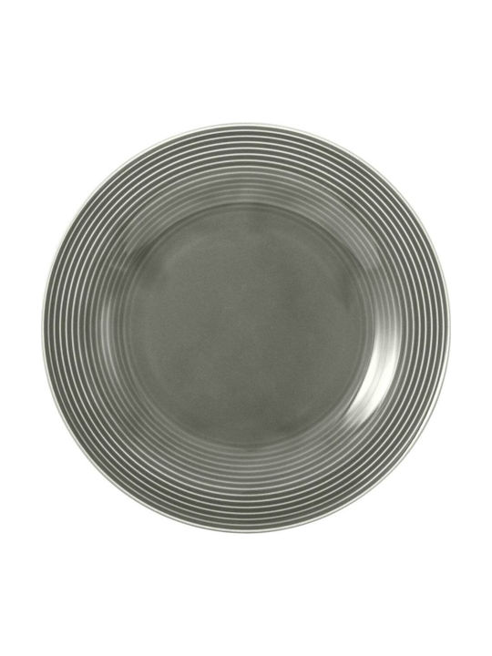 Tragar Shallow Porcelain Gray Plate 6 Pieces