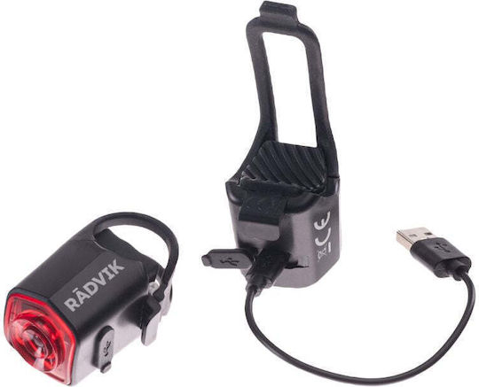 Radvik 92800595463 Επαναφορτιζόμενο Σετ Φώτα Ποδηλάτου