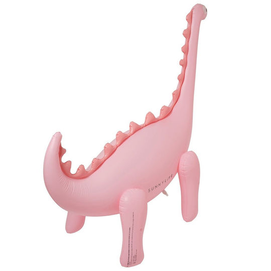 Sunnylife Inflatable Water Toy Giant Dino Sprinkler Into Wild Pink