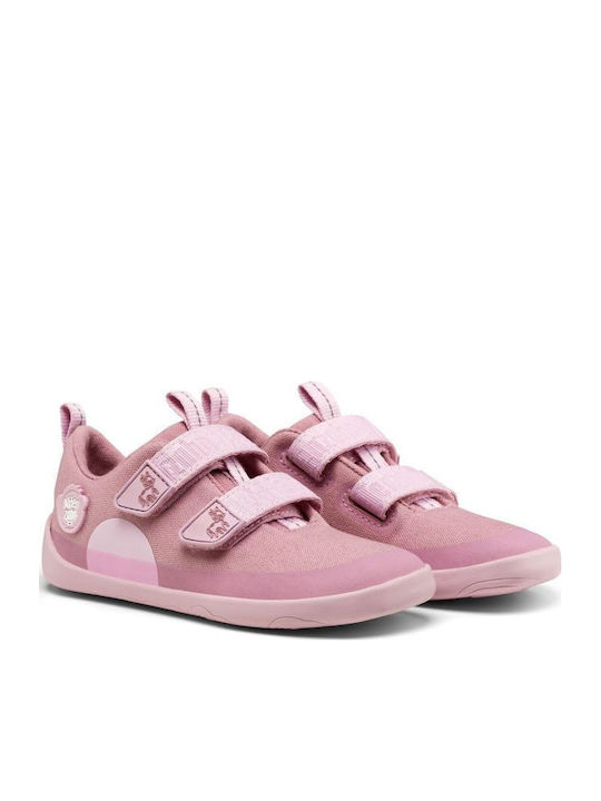Kids Sneakers with Hoop & Loop Closure Pink