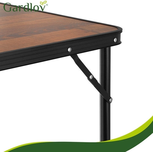 Gardlov Aluminum Table Set for Camping Folding in Case 36x27x33.5cm Brown
