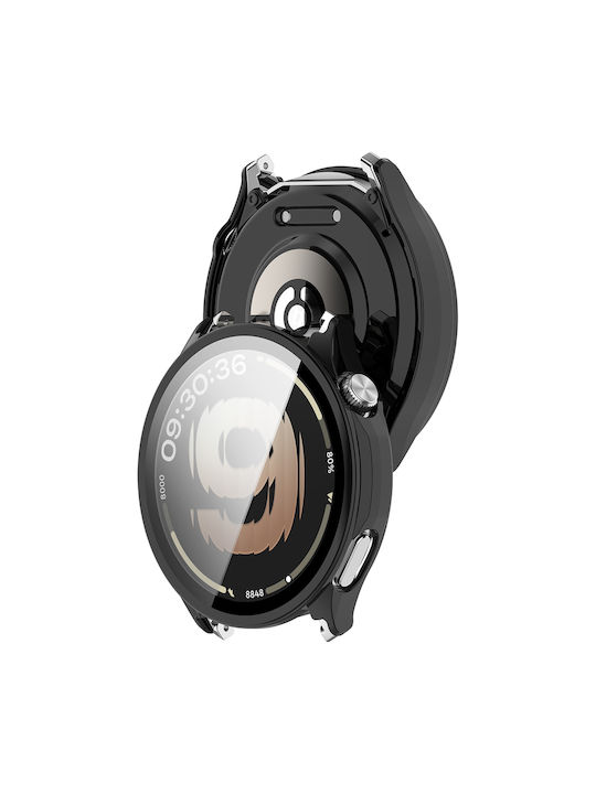Techsuit Defense360 Pro Πλαστική Θήκη με Τζαμάκι σε Μαύρο χρώμα για Oneplus Watch Lite / Oppo Watch S Techsuit Defense360 Pro Πλαστική Θήκη με Τζαμάκι σε Μαύρο χρώμα για Oneplus Watch Lite / Oppo Watch S