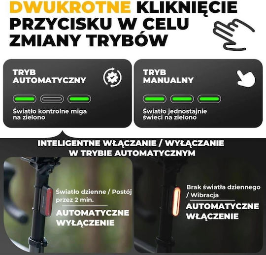 Rockbros SI24120009001 Задна Светлина За Велосипед