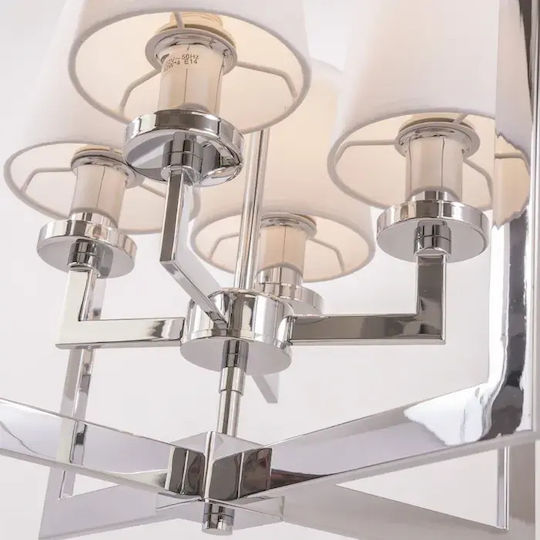 COSMOLight Silver Pendant Ceiling Light with E14 Socket