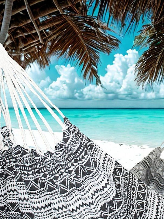 Saska Garden Hammock Net with Black Stand 200x100cm