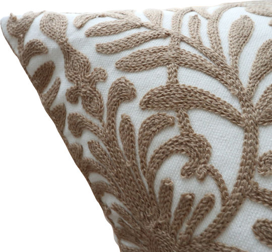 Dimeco Μαξιλαροθήκη Beige 45x45εκ.
