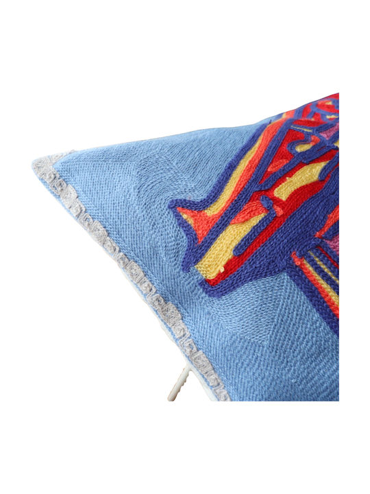 Dimeco Silk Fashion Mehrfarbiger Dekorativer Kissenbezug 45x45cm