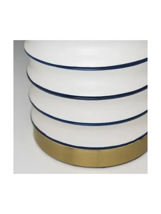 COSMOLight Ceramic Table Lamp for E27 Socket with White Shade and Base