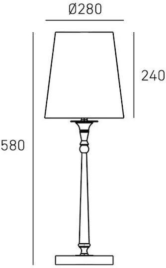 COSMOLight Table Lamp LED with White Shade and Black Base
