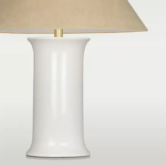 COSMOLight Ceramic Table Lamp for E27 Socket with White Shade and Base