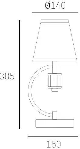 COSMOLight Crystal Table Lamp with Silver Shade and Base