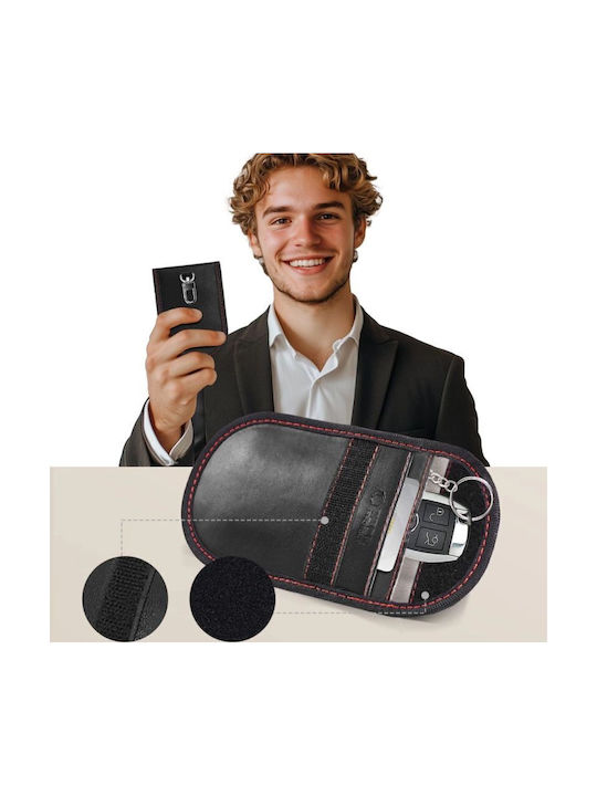 Комплект Мъжки Портфейл с RFID Червен