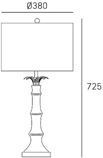 COSMOLight Ceramic Table Lamp for E27 Socket with White Shade and Base