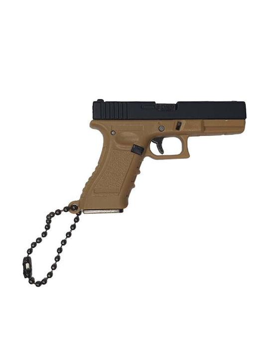 Glock G17 Gun Miniature Keychain Black Od Green