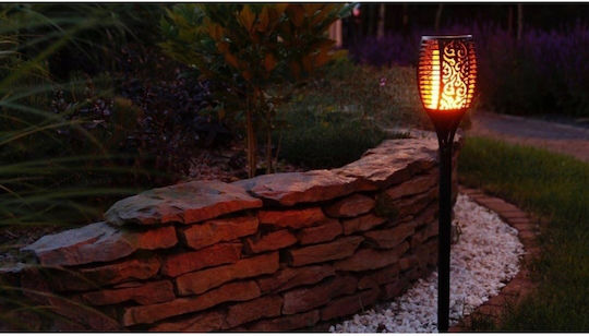 Saska Garden Torch Solar Lamp Dancing Flames 3in1 10x10x86cm 12 Led