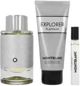 Montblanc Explorer Platinum Set Edp 100 Ml + 7.5 Ml Miniature + 100 Ml Shower Gel