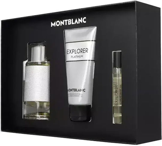 Montblanc Explorer Platinum Set Edp 100 Ml + 7.5 Ml Miniature + 100 Ml Shower Gel
