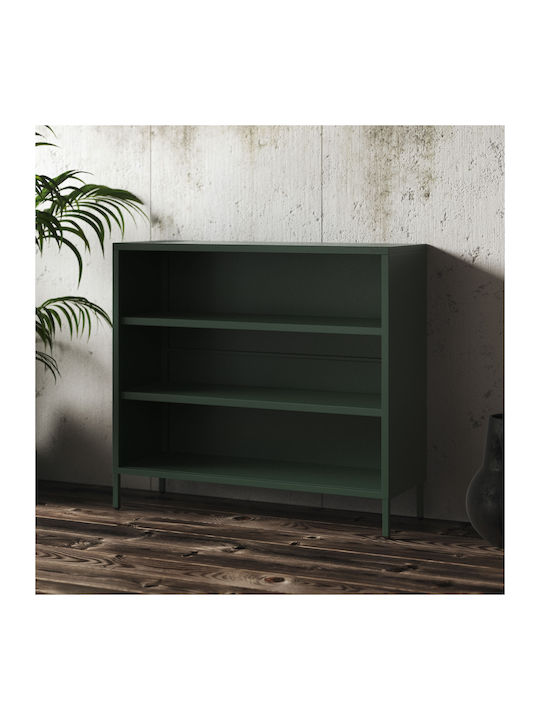 Bibliotecă De Pardoseală Lucia Verde Sticlă 100x90x35cm