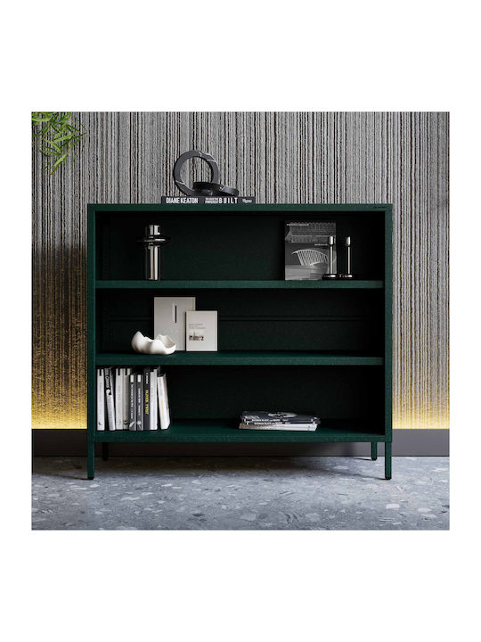 Bibliotecă De Pardoseală Lucia Verde Sticlă 100x90x35cm