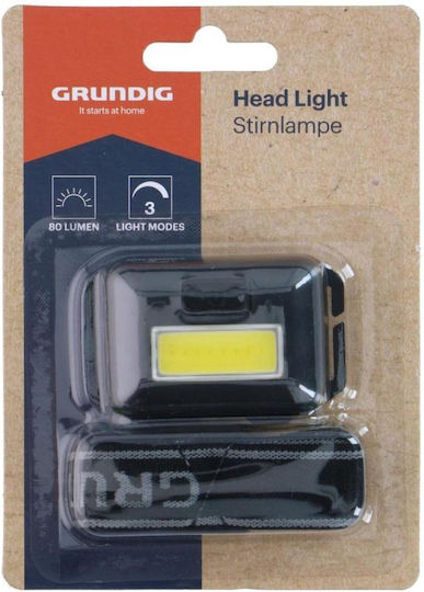 Grundig Kopflampe LED mit Maximaler Helligkeit 80lm
