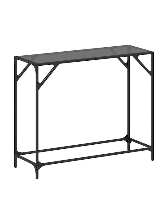 Consolă Sticlă Negru L98xL35xH81buc