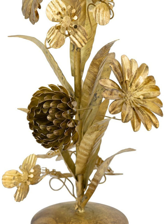 Artekko Christmas Metal Candlestick Gold 30x9cm