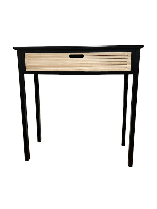 Конзолна маса Дървена Черно/естествено Д75xШ30xВ75cm