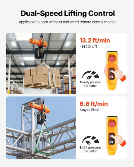 Vevor System for Lifting / Pulling Loads for Load Weight up to 1t