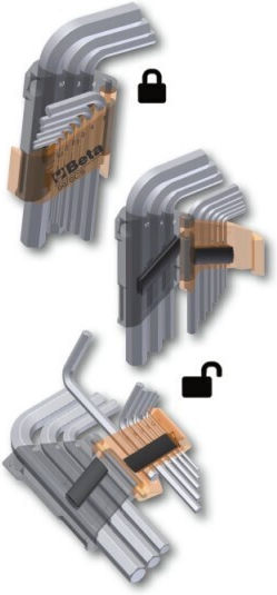 Beta 96bpc/sc9 Set 1 5-10mm 9 Angled Ball Head Allen Wrenches