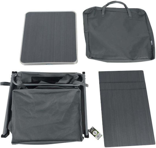 Enero Steel Wardrobe for Camping Foldable 60x51x98cm Gray
