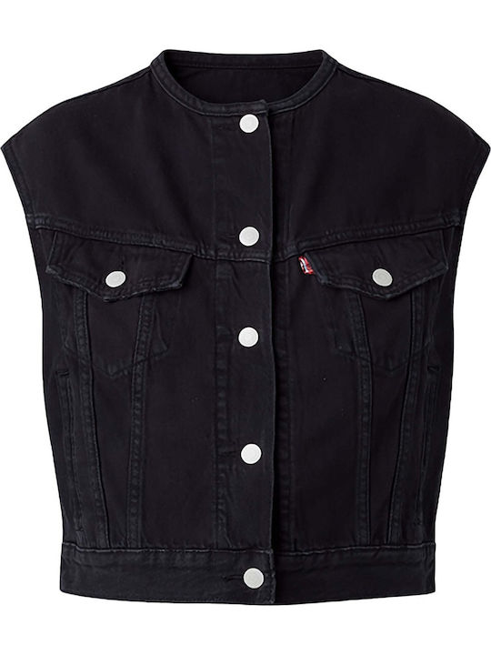 '90s Jachetă de femei din denim Stone Black